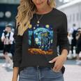 ビンテージロボットアート ゴッホ おもちゃ ロボットビルダー ロボティクス 長袖tシャツ 長袖Tシャツ 彼女への贈り物