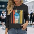 ビンテージ・スタイル タンパク質 長袖Tシャツ 彼女への贈り物
