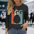 ビンテージ・スタイル 卵 長袖Tシャツ 彼女への贈り物