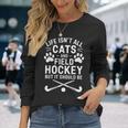 フィールドホッケー 猫 面白い フィールドホッケー 長袖Tシャツ 彼女への贈り物