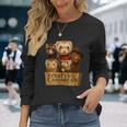 フェレット海賊アドベンチャークルー–面白い動物のパロディポスター 長袖Tシャツ 彼女への贈り物