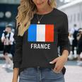 フランス国旗シャツ 長袖Tシャツ 彼女への贈り物