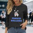 フレンチブルドッグ さん 犬【どうぶつフレンズ】グッズ ゆるくて かわいい イラスト 長袖tシャツ 長袖Tシャツ 彼女への贈り物