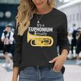 ブラスバンドのユーフォニアム奏者のための面白いユーフォニアムジョーク「 Euphonium Humour 」 長袖Tシャツ 彼女への贈り物