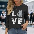ブリティッシュショートヘア猫愛かわいい猫子猫ギフト 長袖Tシャツ 彼女への贈り物