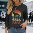 ベスト・キャバリア・パパ、キング・チャールズ・スパニエル 長袖Tシャツ 彼女への贈り物