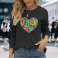 ペイズリーハート 長袖Tシャツ 彼女への贈り物