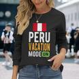 ペルーお土産 旅行 ペルーバケーションモードオン 長袖Tシャツ 彼女への贈り物