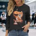ポメラニアン ハウリング Bbq グリルマスター お父さん ユーモア 面白い 長袖tシャツ 長袖Tシャツ 彼女への贈り物