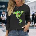 ポーランドボール北米と南米大陸 長袖Tシャツ 彼女への贈り物