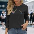 メンズ ミニマリスト インディアン トライバル プリント ネイティブアメリカン 平和の 長袖Tシャツ 彼女への贈り物