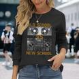 ミュージックdjs オールドスクールvs ニュースクールターンテーブル 長袖Tシャツ 彼女への贈り物