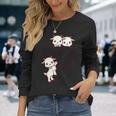 ヤギ好きの方へ かわいいかわいい赤ちゃんヤギのポケット付き 長袖Tシャツ 彼女への贈り物