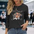 リニューアル やんのかステップねこ 三毛猫ver おもしろ ゆるかわ かわいい ギフト 猫好き 長袖Tシャツ 彼女への贈り物