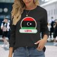 リビア国バッジ リビア国旗 長袖Tシャツ 彼女への贈り物