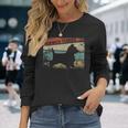 レトロノーリッチテリア ドッグブリードシルエット ノーリッチテリア 長袖Tシャツ 彼女への贈り物