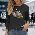 ヴィンテージ ソック モンキー コレクティブ キュート ソック モンキー 長袖Tシャツ 彼女への贈り物