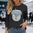 ヴィンテージ ボクシング 好き 鉄製 生まれ クイックハンド レトロ オールドスクール 長袖Tシャツ 彼女への贈り物