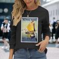 ヴィンテージ ヴェニス ヨット 運河 長袖Tシャツ 彼女への贈り物