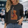 ヴィンテージアコースティックギターtシャツ 長袖Tシャツ 彼女への贈り物