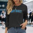 ヴィンテージデトロイトメンズデトロイトレディースレトロブルーtシャツ デトロイト 長袖Tシャツ 彼女への贈り物