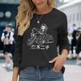 不二子ペコ風 レトロガール バイク Fujiko 日本 アニメ パロディ 長袖Tシャツ 彼女への贈り物