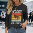 動物園の動物 オカピと3人くらいが好きです。 長袖tシャツ 長袖Tシャツ 彼女への贈り物