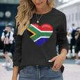 南アフリカ ハート 南アフリカお土産 南アフリカ国旗 長袖Tシャツ 彼女への贈り物