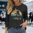 古典的なレトロなヴィンテージスタイルのアイスホッケーのtシャツストリートホッケー 長袖Tシャツ 彼女への贈り物