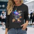 太陽系 太陽系の惑星 -Olarystem Planets 長袖Tシャツ 彼女への贈り物