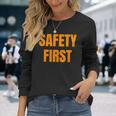 安全第一。 長袖Tシャツ 彼女への贈り物