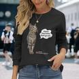 家にいてほしいねこ、うずら 猫 かわいい Cat 長袖Tシャツ 彼女への贈り物