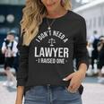弁護士 I Raised One Attorney 法律顧問 パラリーガル 長袖Tシャツ 彼女への贈り物