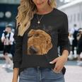 愉快な犬 エアデールテリア 長袖Tシャツ 彼女への贈り物