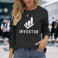 投資家 株式 投資について 投資する 株主 長袖tシャツ 長袖Tシャツ 彼女への贈り物