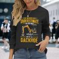 掘削機オペレーター 重機オペレーター重機 長袖Tシャツ 彼女への贈り物