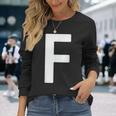 文字f 小文字 アルファベットマッチング ハロウィン Abc 長袖Tシャツ 彼女への贈り物
