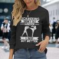 メンズ 格闘技戦闘機 キックボクシング Didn't Get Hardder キックボクシング 長袖Tシャツ 彼女への贈り物