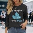 水晶鉱石コレクター 地質学者 長袖Tシャツ 彼女への贈り物