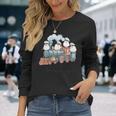 汽車とシマエナガ 長袖Tシャツ 彼女への贈り物