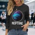 海王星 惑星 太陽系 天文学 長袖Tシャツ 彼女への贈り物