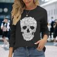 猫 スカル キティ スケルトン ハロウィン コスチューム アイデア 長袖Tシャツ 彼女への贈り物