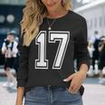 番号17インチ ホワイト 長袖Tシャツ 彼女への贈り物