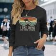 私はダイビングが好きで、多分3人で遭難したスキューバダイバーダイビング 長袖Tシャツ 彼女への贈り物