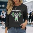 筋肉は裏切らない チワワ グッズ 犬 おもしろ 面白い ネタ 笑える 筋トレ 長袖Tシャツ 彼女への贈り物
