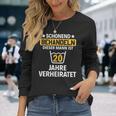 結婚20周年記念 夫 結婚20周年 磁器記念日 長袖Tシャツ 彼女への贈り物