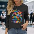 絞り染め カラーフェザー アメリカ インディアン プライド ネイティブアメリカン 長袖Tシャツ 彼女への贈り物