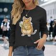 緑の枝を持つデグー 長袖Tシャツ 彼女への贈り物
