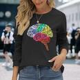 脳のパーツ 脳の解剖 脳科学 脳の地図 長袖Tシャツ 彼女への贈り物