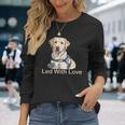 自閉症啓発サポート犬ラブラドールのニューロダイバーシティ 長袖tシャツ 長袖Tシャツ 彼女への贈り物